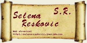 Selena Resković vizit kartica